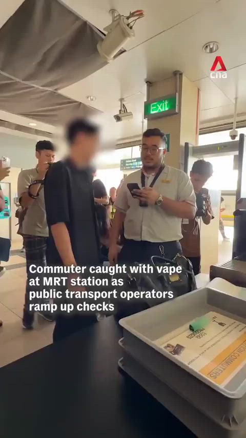 A commuter was caught with a vape at Bishan MRT station